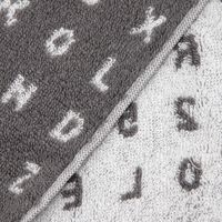 今治産ハンドタオル（タイポグラフィ） チャコール 1セット（1枚×10） LAKOLE/ラコレ