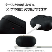 AirPods 第3世代 ケース シリコン カラビナ付 ワイヤレス充電対応 ブラック AVA-AP3SCBK エレコム 1個（直送品）