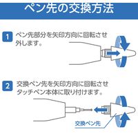 タッチペン 交換用ペン先 3個入 P-TPACSTAP02WH専用 ホワイト P-TIPACSTAP02WH エレコム 1個