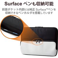 Surface Pro 8 インナーバッグ ケース 小物ポケット付 ダブルファスナー 黒 TB-MSP8NPPBK エレコム 1個（直送品）