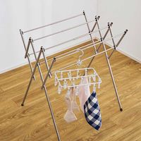 ベストコ ステンレス 小物干し 軽量 コンパクト 伸縮 ブラウン NY-234 4975970254127 1個