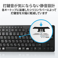 ワイヤレスキーボード 無線 静音 テンキーレス コンパクト 抗菌 メンブレン TK-FDM115SKTBK エレコム 1個（直送品）