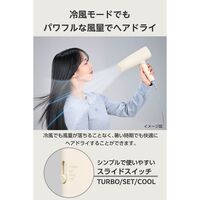 テスコム ドライヤー 大風量 速乾 プロテクトイオン 静電気抑制 軽量 クリーム TD361AーC