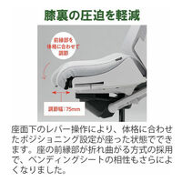 【設置込】ITOKI（イトーキ） アクト2 可動肘 KJ427PS-ZTN3T1 ライトインディゴ 1脚（直送品）
