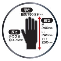 日本製紙クレシア プロテクガードニトリルグローブ/小箱単位 69291 ブラッククロスグリップニトリルM 100P 1セット(1箱×5)（直送品）