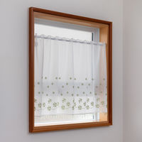 ユニベール リズ2 カフェカーテン 1050×450mm  グリーン 1枚（直送品）