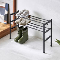 LIV PLUS シューズラック 伸縮 3段 連結 靴収納 Quick Lock NY-401 1個（直送品）