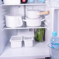 （お得なセット）ミルクパン 琺瑯五徳 保存容器 4点セット IH・ガス火対応 OT26-50.W 1個 富士ホーロー