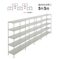 【軒先渡し】エレクター ベーシックシリーズ フラットシェルフ 幅1200×奥行450mm ホワイト 1セット（直送品）