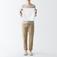 無印良品 ふっくらパイルハンドタオルループ付き ３４×３５ｃｍ ネイビー 良品計画