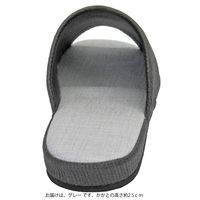 富士工業 布地風ビニールスリッパ コンフォート アロールート グレー 抗菌(SIAA) 24.0～26.5cm 1セット（10足）