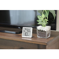 温湿度計 ドリテック デジタル温湿度計 リテーモ・シンプル ホワイト 1個