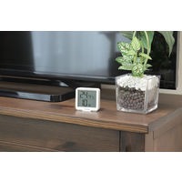 温湿度計 ドリテック デジタル温湿度計 リテーモ・ミニ・シンプル ホワイト 1個