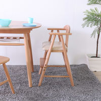 平インテリア産業 ベビーチェアワイド 生後7か月から 天然木 ライトブラウン TC-201 TN/LBR 1台（直送品）