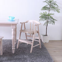 平インテリア産業 ベビーチェアワイド 生後7か月から 天然木 ホワイト TC-201 TN/WH 1台（直送品）