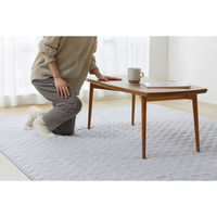 アイリスオーヤマ はがして洗える Ｈａｇａｓｈラグセット 杢キルト 幅1850×奥行1850mm グレー HAGSM10-1818 1セット（直送品）