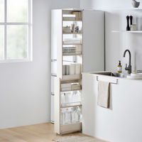 アイリスオーヤマ キッチン隙間収納ラック 幅140×奥行445×高さ1810mm ホワイト 1台（直送品）