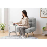 アイリスオーヤマ ２ＷＡＹ一人掛けポケットコイルソファ 幅750mm ライトグレー 1台（直送品）