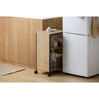 アイリスオーヤマ 目隠しワゴン 幅323×奥行396×高さ680ｍｍ ナチュラル/ブラック 1台（直送品）