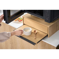 アイリスオーヤマ レンジ下収納 幅450×奥行395×高さ166ｍｍ ナチュラル/ブラック 1台（直送品）