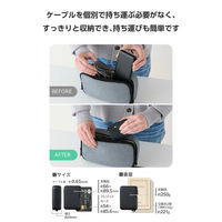 モバイルバッテリー 10000mAh 巻取り式ケーブル一体型 30W  ミッドナイトブルー EC-C52MN エレコム 1個（直送品）