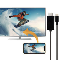 エアージェイ ミラーリングケーブル Type-C to HDMI 4K/60Hz 3m AHD-C3M 1本（直送品）