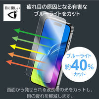 エアージェイ iPhone17用ブルーライトカット 液晶保護ガラス VGN-P25-BL 1枚（直送品）
