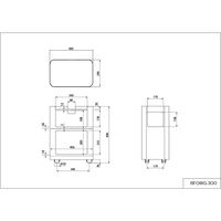 【車上渡し】アール・エフ・ヤマカワ スチール オープンワゴン3段 幅460×奥行290×高さ606ｍｍ ブラック 1台（直送品）