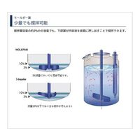 旭製作所 反応実験セット(二重管式容器+SUS製モールポー翼) 3000mL 5712-3000-M-MSU 1式 68-5094-88（直送品）