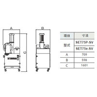 淀川電機製作所 可搬型溶接ヒューム用集塵機 SET75P-SV 1個（直送品）