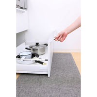 サンベルム Pally はっ水加工の洗濯機で丸洗いできるキッチンマット120cm GY K73211 1枚（直送品）