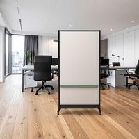 【組立設置込】プラス パーティションホワイトボード グレイッシュ ブラックフレーム グリーントレイ 1台（直送品）