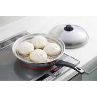 ヨシカワ フライパンにのせて簡単蒸しプレート ドーム型 28~30cm用 YJ3180 1個（直送品）