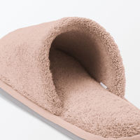 無印良品 洗える綿パイルスリッパ 前あき Ｍ ２２．５～２５ｃｍ用 ベージュ 良品計画