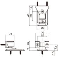 New Hikari (ニューヒカリ) クローゼット扉用マグネット戸当り 清水 2個（直送品）