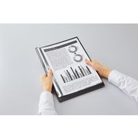 コクヨ 2つ折りクリヤーブック＜BIZRACK＞(固定式 サイドスローR) ブラウンブラック ラ-BRFL10ND 1セット(4冊)