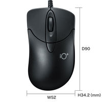 サンワサプライ 静音有線ブルーLEDマウス イオプラス(ブラック) MA-IPYBS301BK 1個