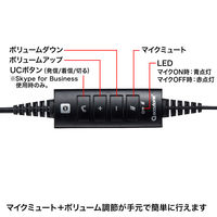 サンワサプライ USBヘッドセット MM-HSU20BK 1個（直送品）