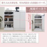 ナサ流通企画 ルーター収納キャビネット 幅455×奥行300×高さ875mm ホワイト/ホワイト fy-0086 1台（直送品）