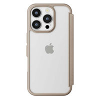 PGA iPhone 16 Pro用 ガラスフリップケース [ベージュ] ベージュ PG-24BGF02BE 1個（直送品）