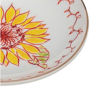 伊野正峰 日本の伝統工芸品【九谷焼】 3.2号皿揃 草花絵変り 澤田郁美 (K9-115) K9-115 1個（直送品）