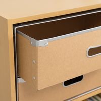 永井興産 カラーボックス専用収納BOX-W 幅386×奥行269×高さ270mm ナチュラル NK-862NA 1個（直送品）