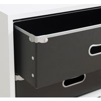 永井興産 カラーボックス専用収納BOX-W 幅386×奥行269×高さ270mm ブラック NK-862BK-4 1セット（4個入）（直送品）