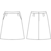 チクマ スカート（Aライン） YT3307-3-11（直送品）