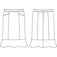 チクマ スカート（セミタイト） AR3451-2-5（直送品）