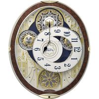 RHYTHM（リズム） リズム 電波からくり時計 掛け時計 スモールワールドノエルMS 縦457×横379mm 木目 8MN407RH23 1個（直送品）