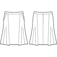 チクマ スカート（フレア） AR3872-3-17（直送品）