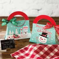 クリスマスミントブルーギフトBOXバッグ型-XS XMB-GBXS 1セット（60枚：20枚×3パック）（直送品）