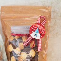 クリスマススノーベアシール-1/シロクマ XMK-1S 1セット（500枚：100枚×5パック）（直送品）