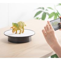 ターンテーブル(360度回転台・電動ターンテーブル・フィギュア・展示台・電池式/microUSB給電対応) 200-DG018 1個（直送品）